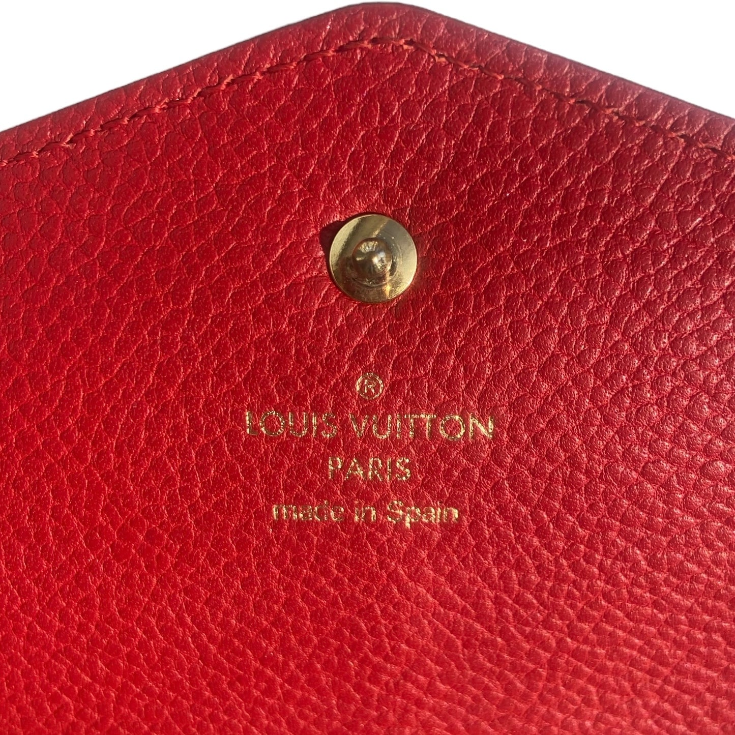 Empreinte Sarah Wallet Red Scarlet with black lining 100% authentic comes with gold strap