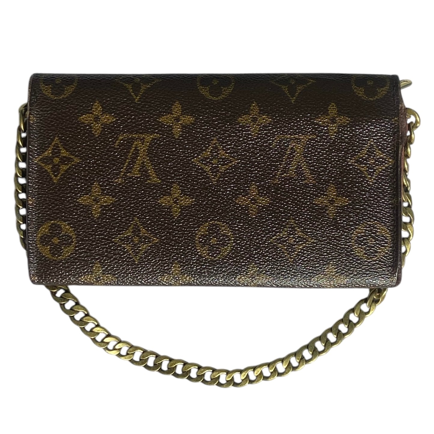 Louis Vuitton Monogram Sarah wallet 100% authentic with 3rd party detachable gold chain