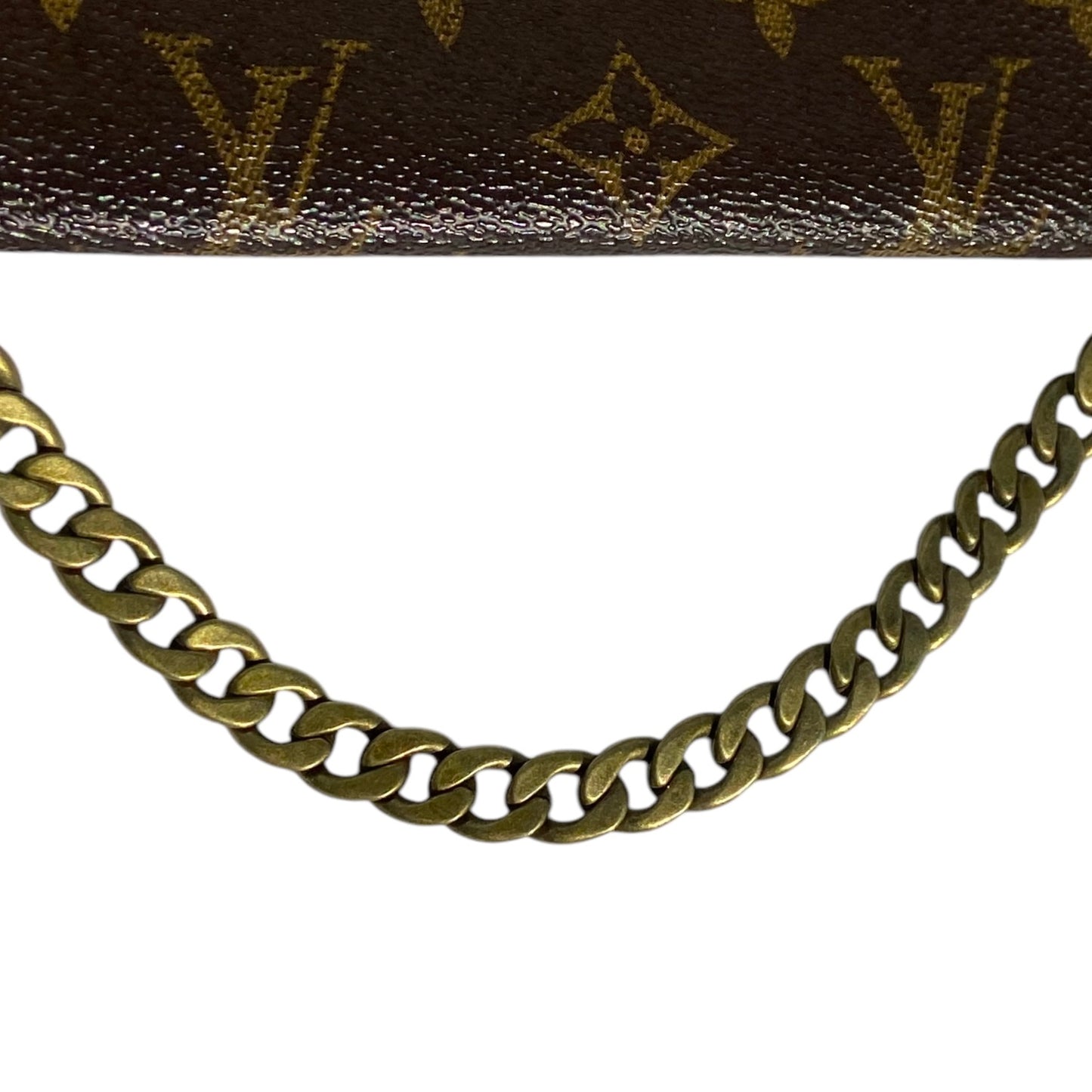 Louis Vuitton Monogram Sarah wallet 100% authentic with 3rd party detachable gold chain