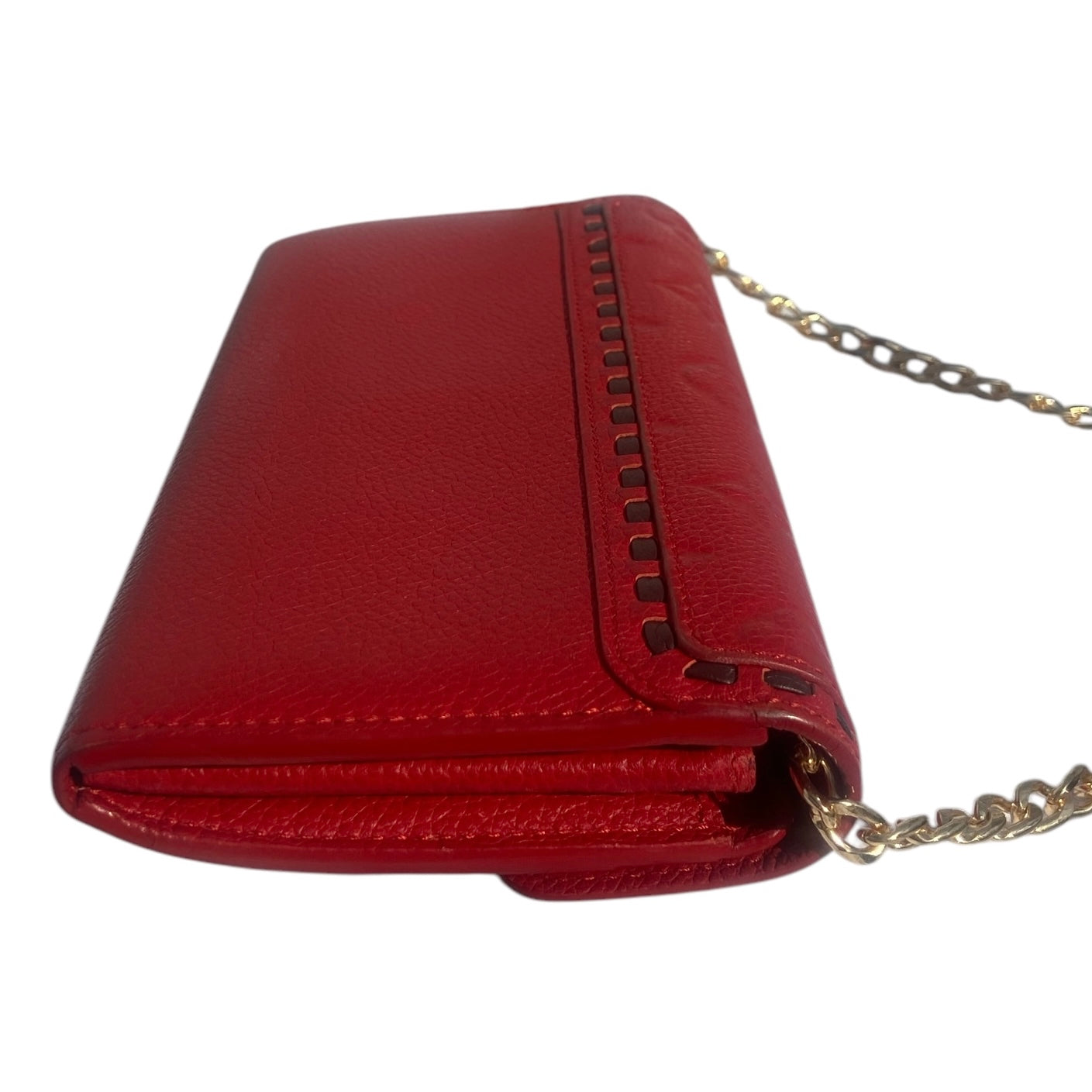 Empreinte Sarah Wallet Red Scarlet with black lining 100% authentic comes with gold strap