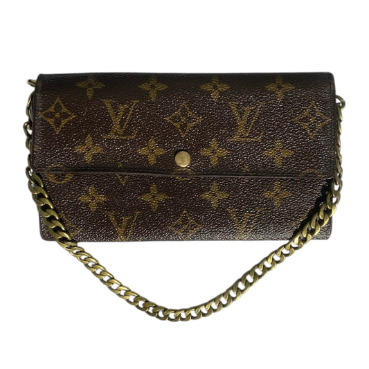 Louis Vuitton Monogram Sarah wallet 100% authentic with 3rd party detachable gold chain