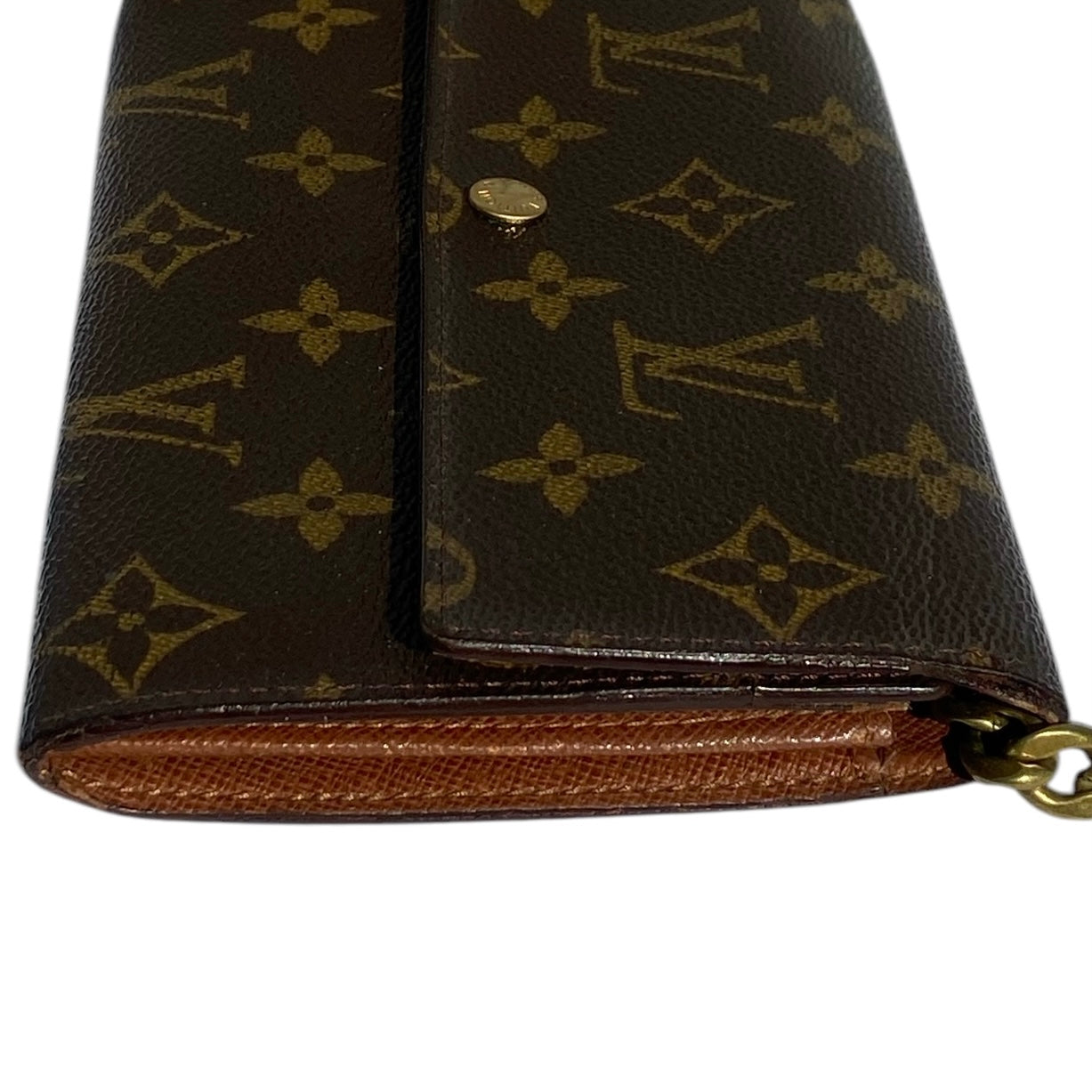 Louis Vuitton Monogram Sarah wallet 100% authentic with 3rd party detachable gold chain