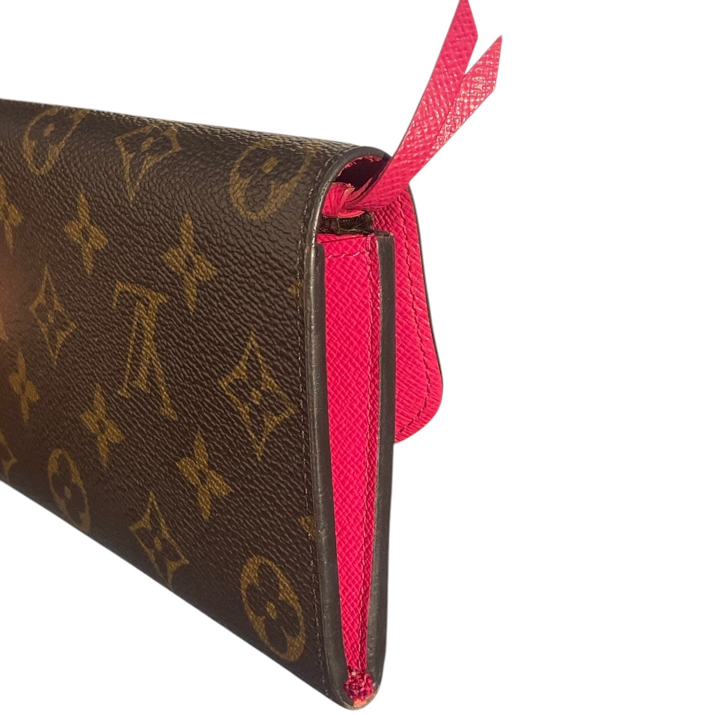 Louis Vuitton Monogram Emilie wallet with pink inside 100% authentic