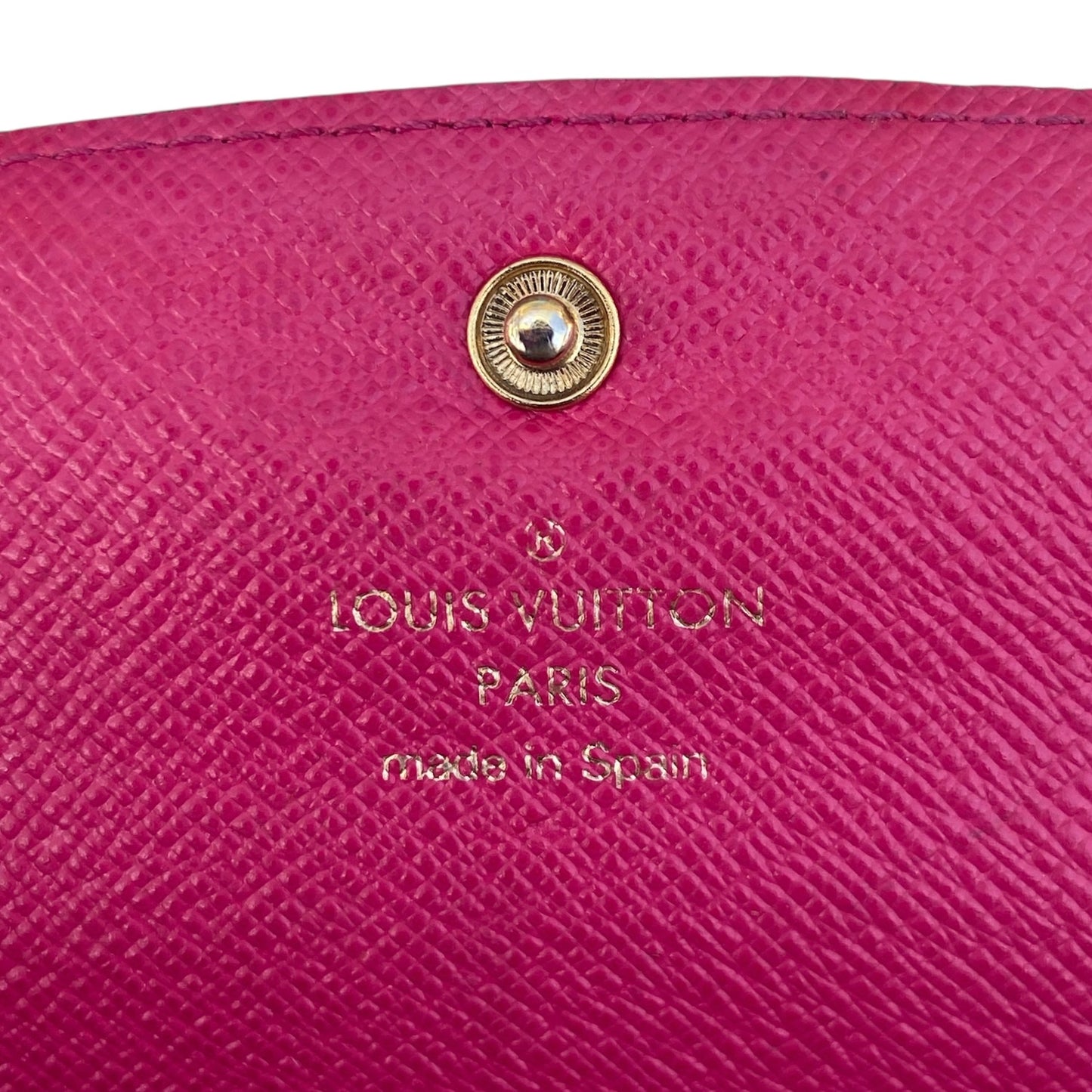 Louis Vuitton Monogram Emilie wallet with pink inside 100% authentic