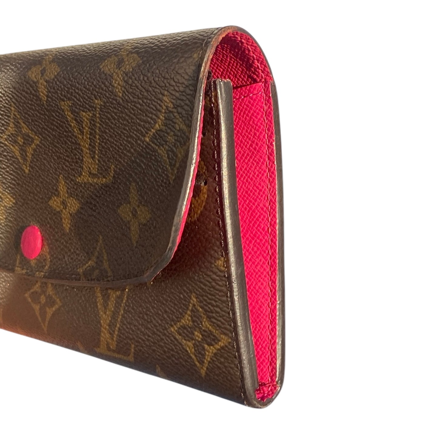 Louis Vuitton Monogram Emilie wallet with pink inside 100% authentic